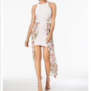 All white body con dress